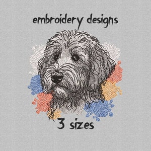 Stickdatei Hund, Stickdatei Goldendoodle