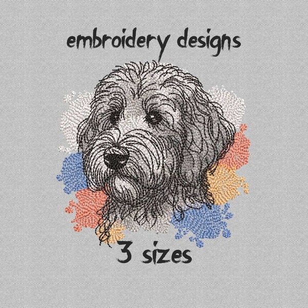 Diseño de Bordado Perro, Diseños de Bordado Goldendoodle