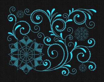 Embroidery Design Snowflake , Embroidery Designs Winter