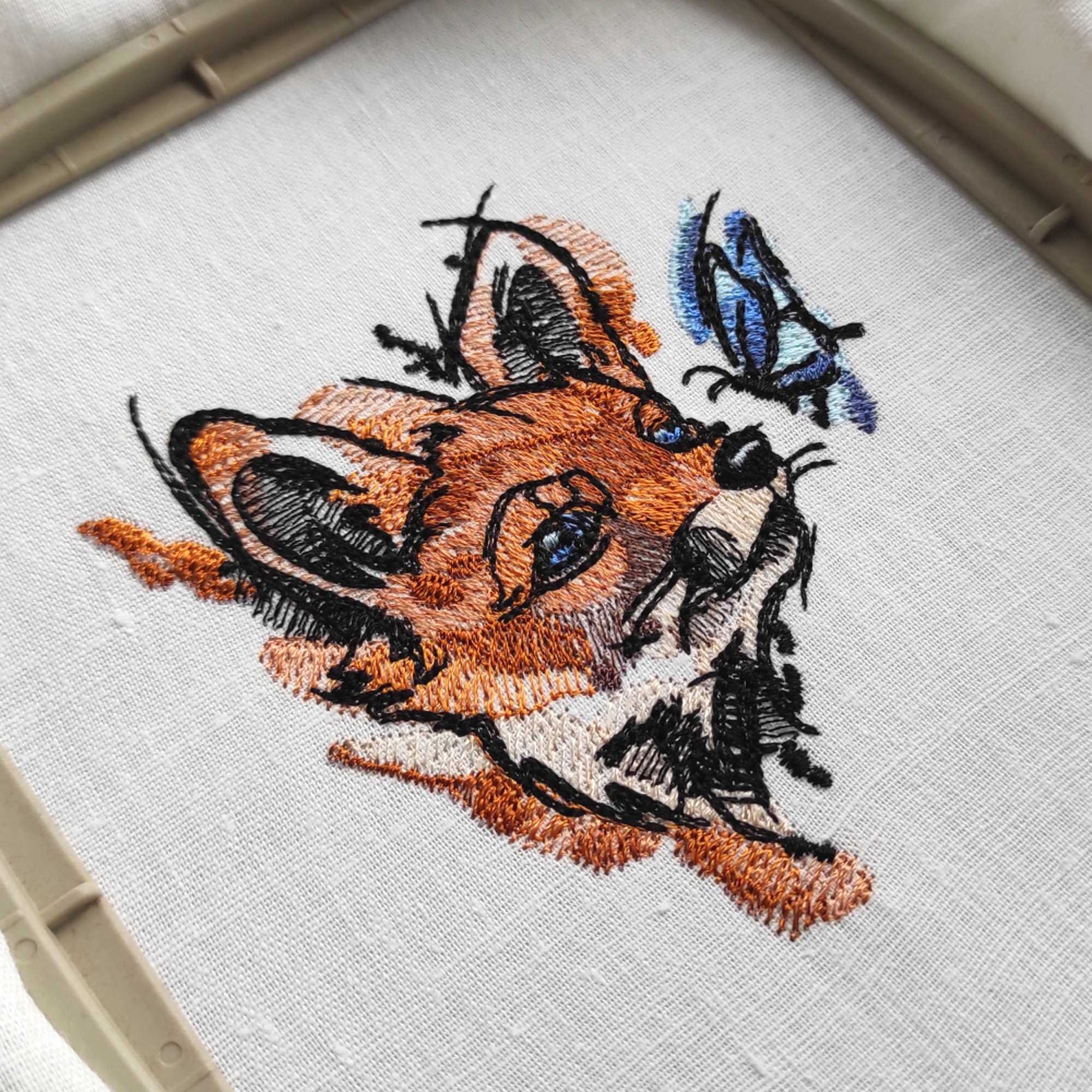 Embroidery Design Fox, Embroidery Designs Animals - Etsy