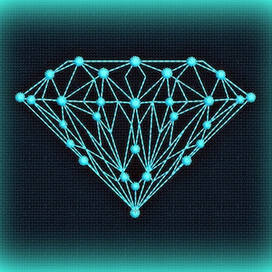 Geometrischer Diamant | Stickdatei für die Maschine | Modernes Stickmuster | Digitale Datei | 86x127mm
