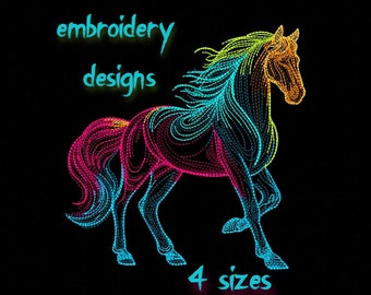 Embroidery Design Horse, Embroidery Designs Rainbow