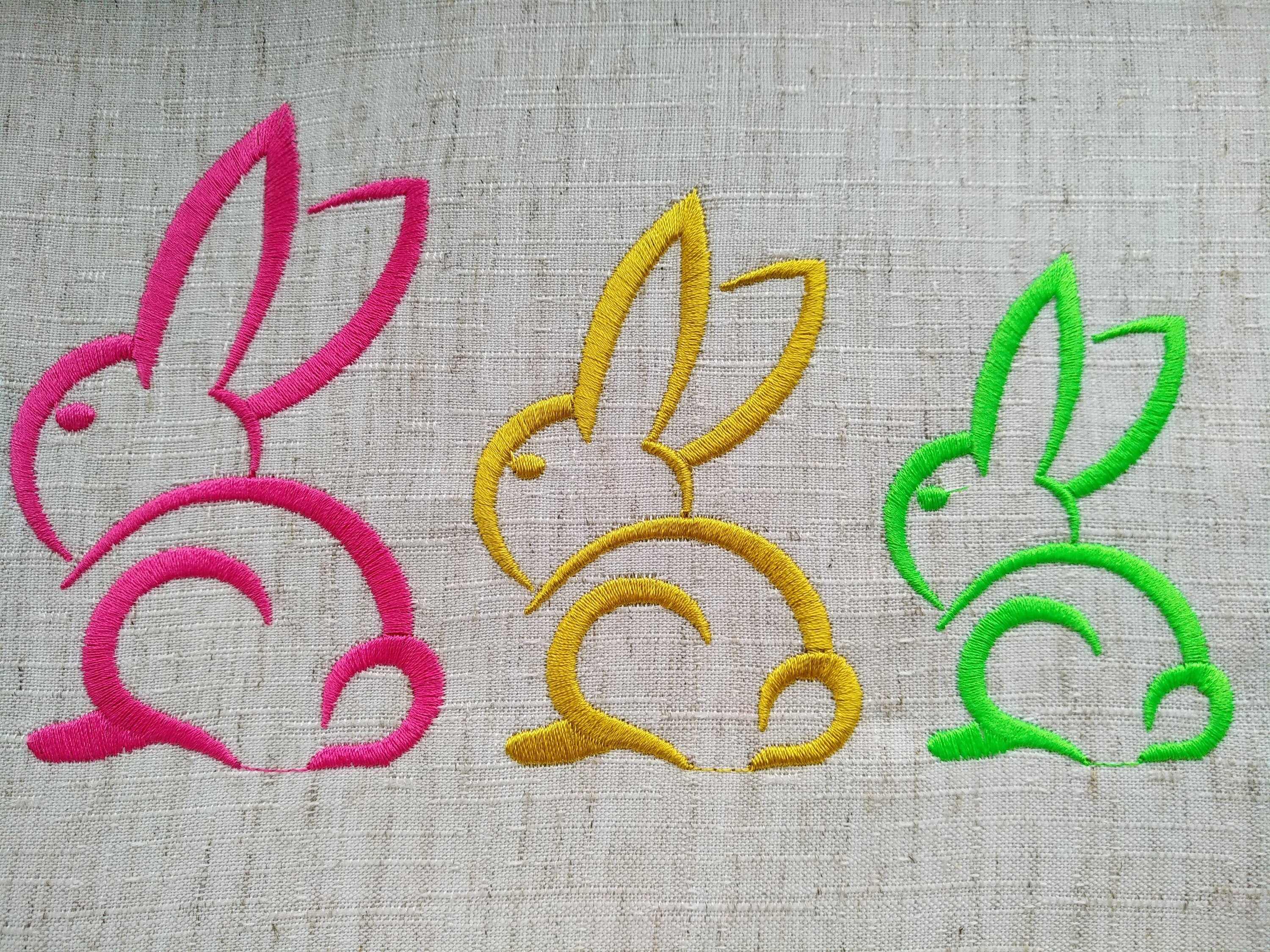 Standing Rabbit Embroidery Design Embroidery Design Rabbit Embroidery Designs | Etsy