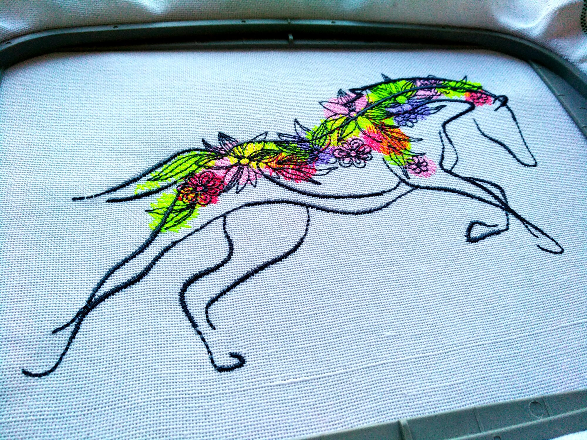 Horse embroidery design flowers embroidery designs  etsy Horse embroidery design flowers embroidery designs  etsy