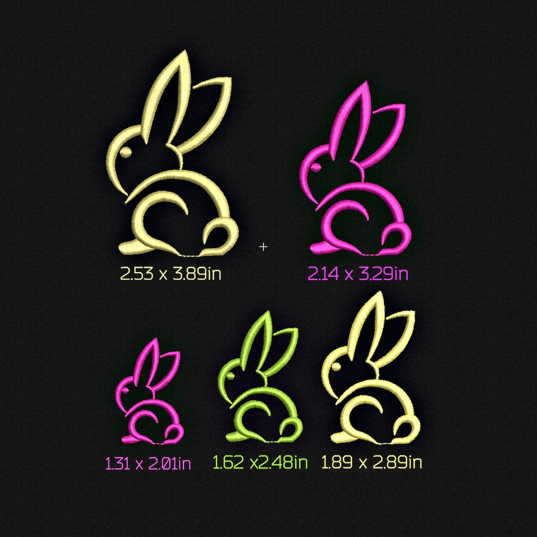 Embroidery Design Rabbit, Embroidery Designs Hares - Etsy