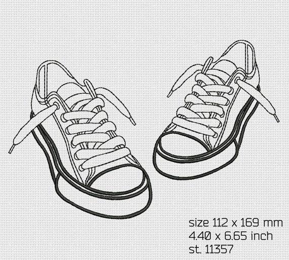 Sports Embroidery Design Shoe Embroidery Designs Etsy