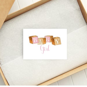 Afdrukbare kaart voor babyblokken en tentkaart met envelop 1290/Directe download/Afdrukbare kaart babyshower/Afdrukbare tentkaart