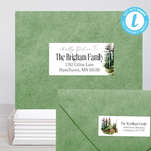 Printable Editable Address and Return Labels/Avery Label 5263 & 8160/Templett/Address Label Template/Custom Digital Address Label/ADDY 5