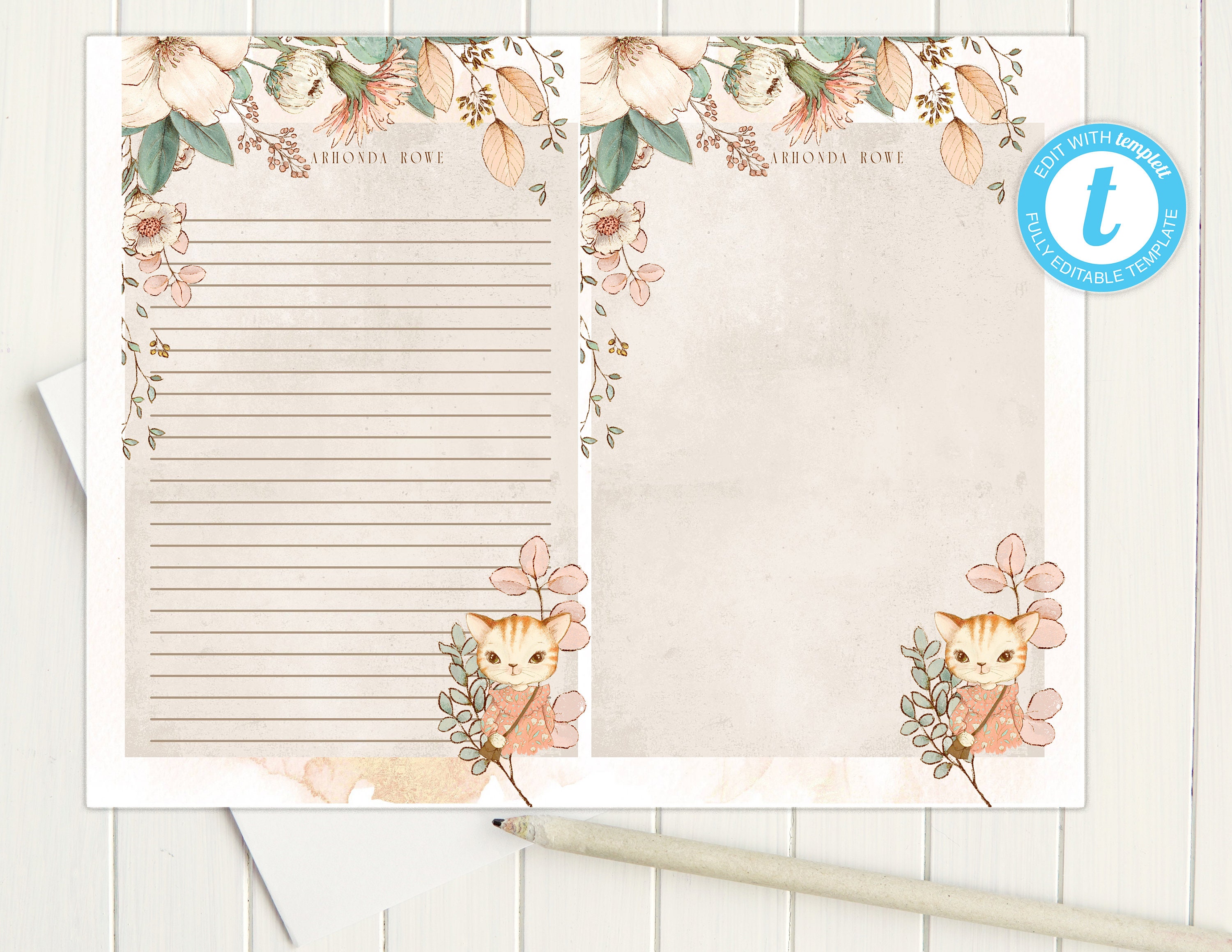 Personalized Printable 5x7 Stationery 60 Templett Printable Etsy personalized-printable-5x7-stationery-60-templett-printable-etsy