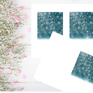Snowflakes 4x6 Printable Portrait Flat Note Card With Envelope 1487 ...