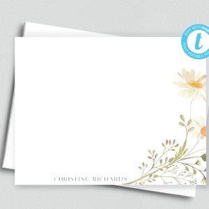 Carte de correspondance plate simple face imprimable et modifiable Daisy 1294/5,5 x 4,25 Templett/enveloppe imprimable/carte de correspondance modifiable