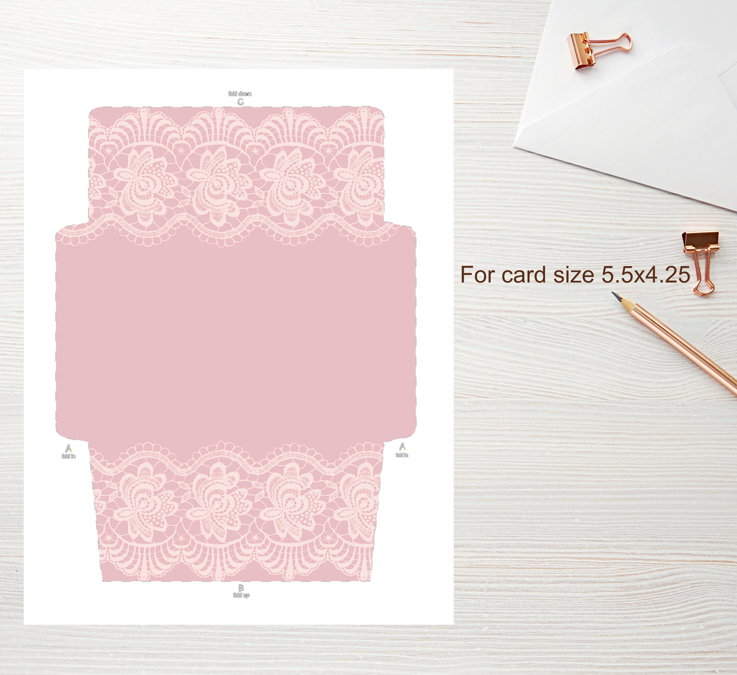 Personalized Printable Editable Flat Single Sided Note Card/5.5x4.25 ...