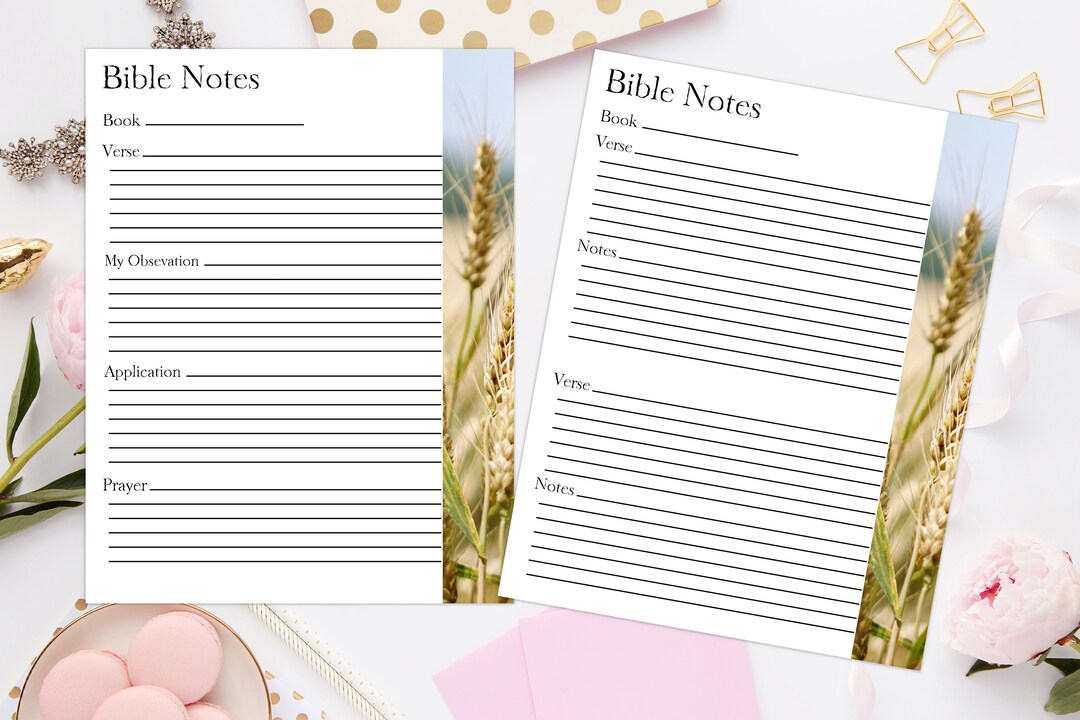 Bible Study Notes Pages Reeds 8.5x11 865/printable Bible Notes