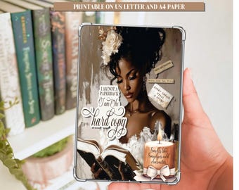 I am the Hard Copy Printable Kindle Insert US Letter & A4/Digital E Reader Insert/Digital Kindle Insert/Black Girl Reader/INSERT19