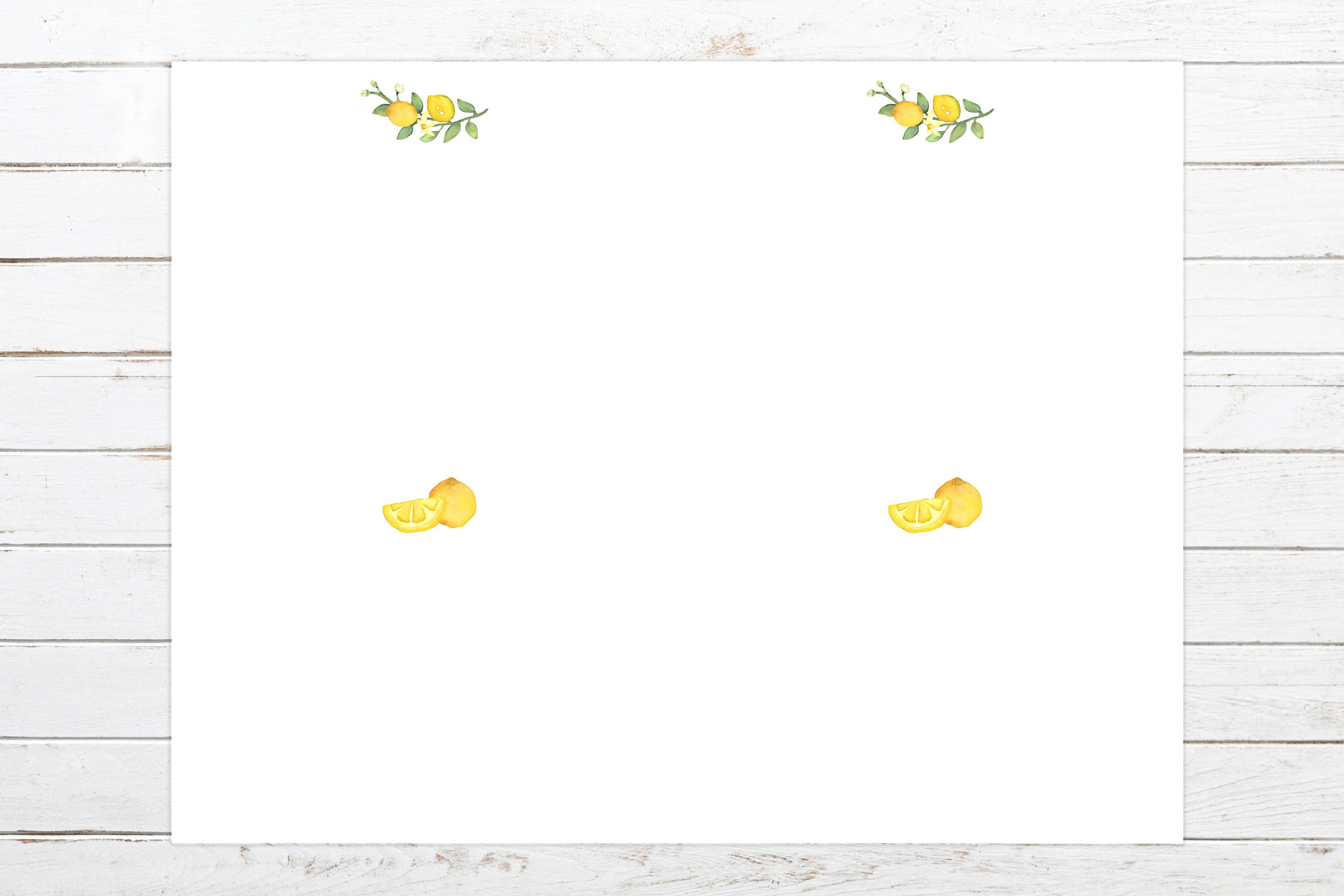 Printable Lemon Note Card 5.5x4.25 Flat 735/Printable DIY Etsy
