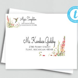 Printable Editable Address and Return Labels/Avery Label 5263 & 8160/Templett/Address Label Template/Custom Digital Address Label/ADDY 12
