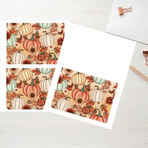 5x7 Fall Time Harvest Druckbare Flache Notizkarte & Zeltkarte mit Umschlag 1431/Sofortiger Download/Herbstnotizkarte/druckbare Grußkarte