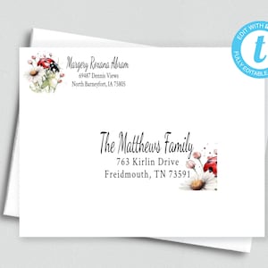 Printable Editable Address and Return Labels/Avery Label 5263 & 8160/Templett/Address Label Template/Custom Digital Address Label/ADDY 17