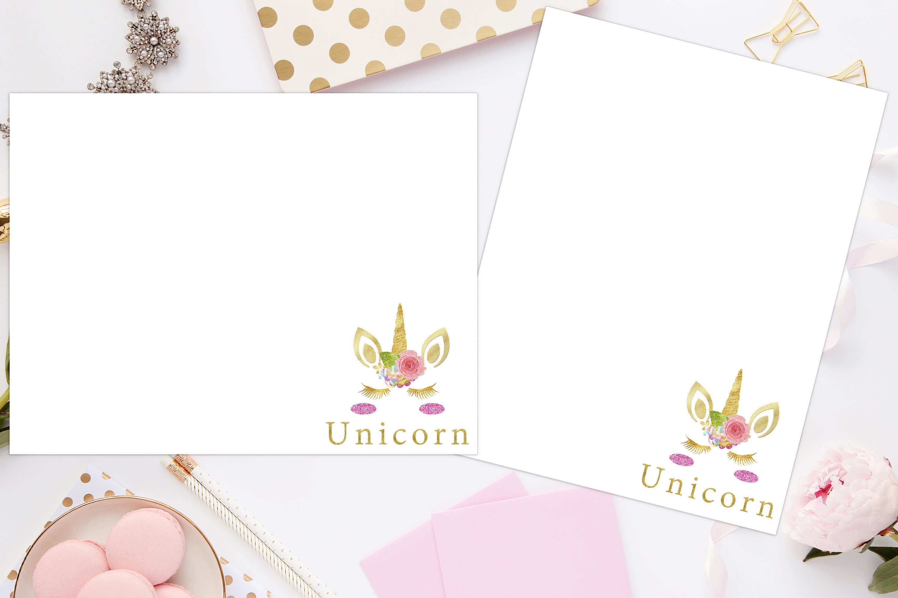 unicorn printable writing paper landscape portrait for