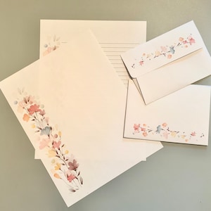 Wildblumen Briefpapier mit Umschlag 8,5 x 11 Zoll 1040/Druckbares Briefpapier/Zeilenpapier/Druckbares Briefpapier/Briefpapier