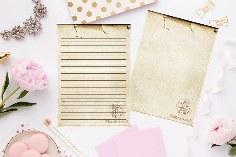Printable Stationery Vintage Paper 5x7 674Grunge PaperPrintable PaperInstant DownloadScrapbook PaperPrintable StationeryVintage