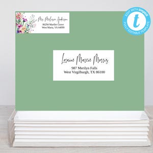 Printable Editable Address and Return Labels ADDY 1/Avery Label 5263 & 8160/Templett/Address Label Template/Custom Digital Address Labels
