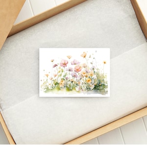 Carte de correspondance plate imprimable 3,5 x 5 fleurs de jardin & carte de tente STA-37/enveloppe imprimable/téléchargement instantané/petite carte de correspondance imprimable/papeterie