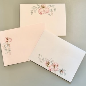 Conjunto de 3 sobres imprimibles Victorian Rose para papelería de 8,5 x 11 1087/Plantilla de sobre imprimible/Plantilla de sobre DIY/Descarga instantánea