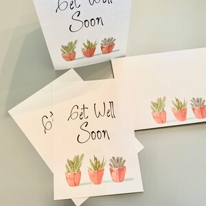 5x7 Cactus Get Well Printable Flat Note Portrait Karte 1527/druckbare Briefumschlag Karte/Sofort Download/printable Get Well Karte/Feel Better Karte