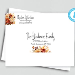 Printable Editable Address and Return Labels/Avery Label 5263 & 8160/Templett/Address Label Template/Custom Digital Address Label/ADDY 24