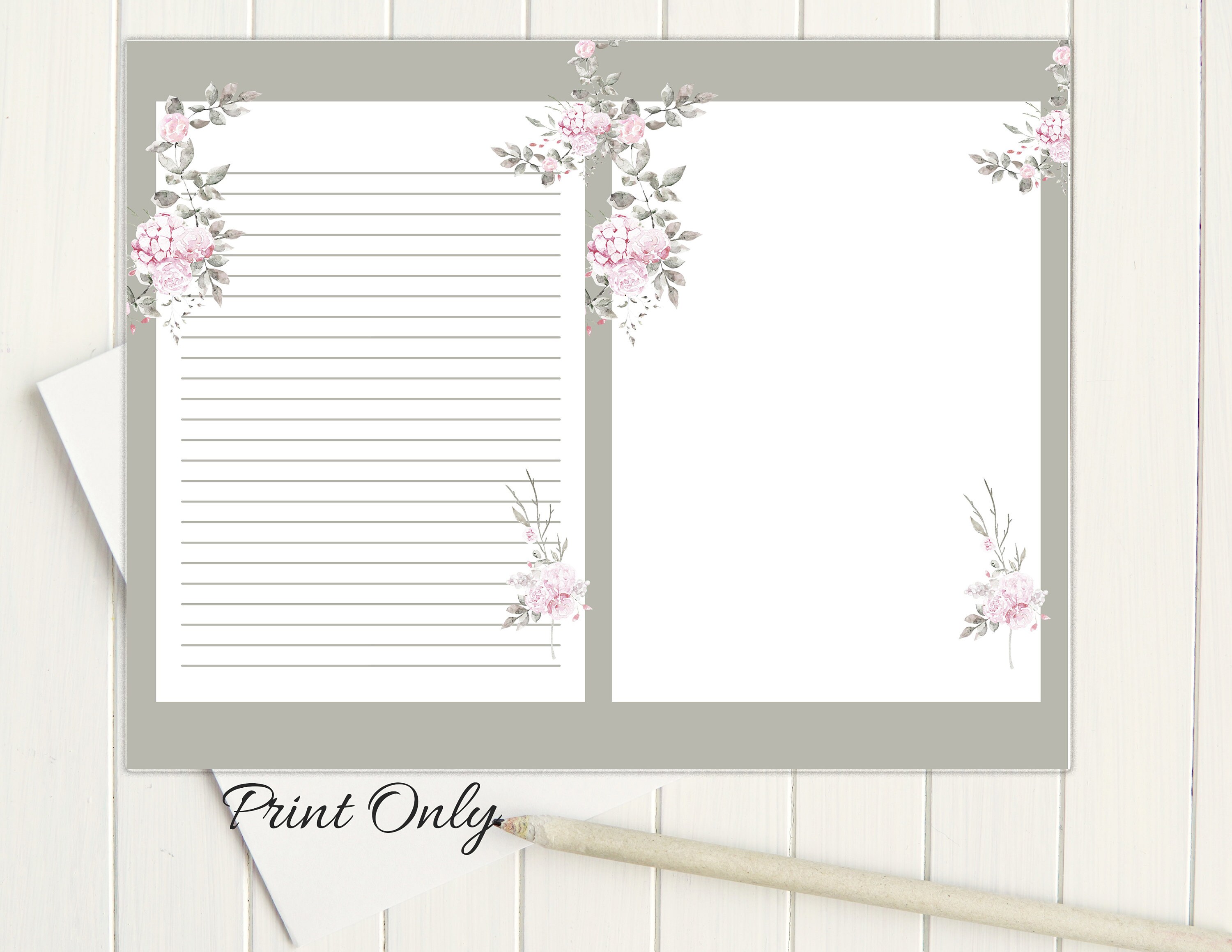 Printable Stationery 5x7 1181/Digital Paper/Printable | Etsy