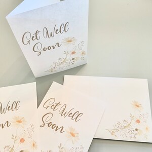 5x7 margaridas melhoram cartão de retrato de nota plana para impressão 1591/envelope imprimível/download instantâneo/cartão de melhora para impressão/cartão de recuperação