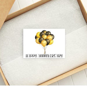 Tarjeta de nota imprimible de feliz aniversario 1301/Descarga instantánea/Sobre imprimible/Tarjeta de aniversario imprimible/Tarjeta de felicitación/Tarjeta de celebración