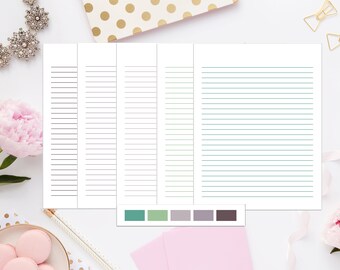 Color Palette 06 Printable Stationery 8.5x11 445/Printable Note Paper/Printable Line Paper/Printable Stationery/Writing Paper