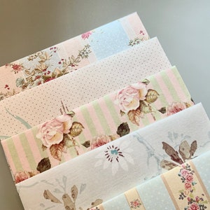 Juego de 5 sobres imprimibles con motivos florales del tesoro, tamaño A7/7,5 x 5,5, plantilla imprimible, para correo postal, descarga instantánea, para invitaciones.