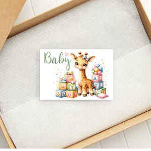 Carte de bébé imprimable 3,5 x 5 avec enveloppe STA-36/téléchargement instantané/carte imprimable de baby shower/carte de félicitations de bébé/carte de nouveau bébé