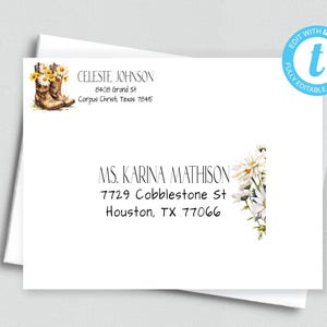 Printable Editable Address and Return Labels/Avery Label 5263 & 8160/Templett/Address Label Template/Custom Digital Address Label/ADDY 13