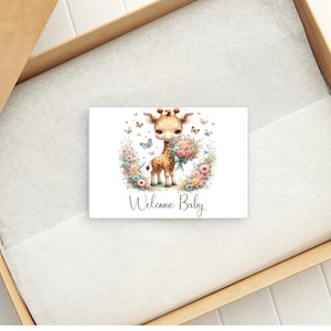 Carte de bienvenue imprimable 3,5 x 5 avec enveloppe STA-35/téléchargement instantané/carte imprimable pour baby shower/carte de félicitations pour bébé/carte de nouveau bébé