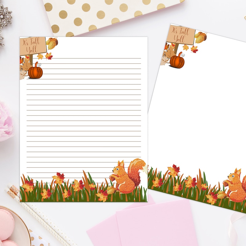 Fall Printable Stationery - Etsy