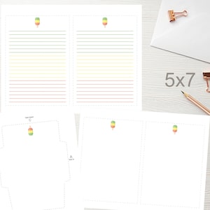 15x7 Eis Bar Schreibpapier Set 1559/Instant Download/Druckbares Briefpapier/Druckbares Briefpapier Set 1559/Instant Download/Druckbares Briefpapier/Druckbares Briefpapier