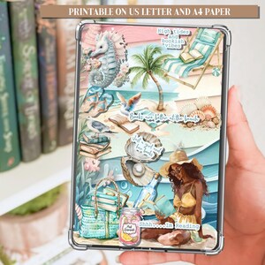 A Day at the Beach Printable Kindle Insert US Letter & A4/Beach Kindle Insert/Beach Vacation Kindle Insert/Digital Kindle Insert/INSERT8