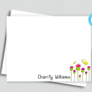 Dente di leone colorato personalizzato stampabile modificabile biglietto di auguri piatto monofacciale/template 5,5x4,25/busta stampabile/biglietto floreale modificabile