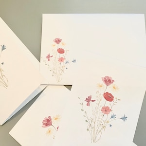 4 x 6 afdrukbare platte notitiekaarten en portretkaart 1378/Instant Download/Thinking of You-kaart/afdrukbare envelop/bewerkbare wenskaart