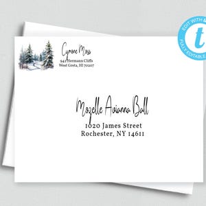 Printable Editable Address and Return Labels/Avery Label 5263 & 8160/Templett/Address Label Template/Custom Digital Address Label/ADDY 9