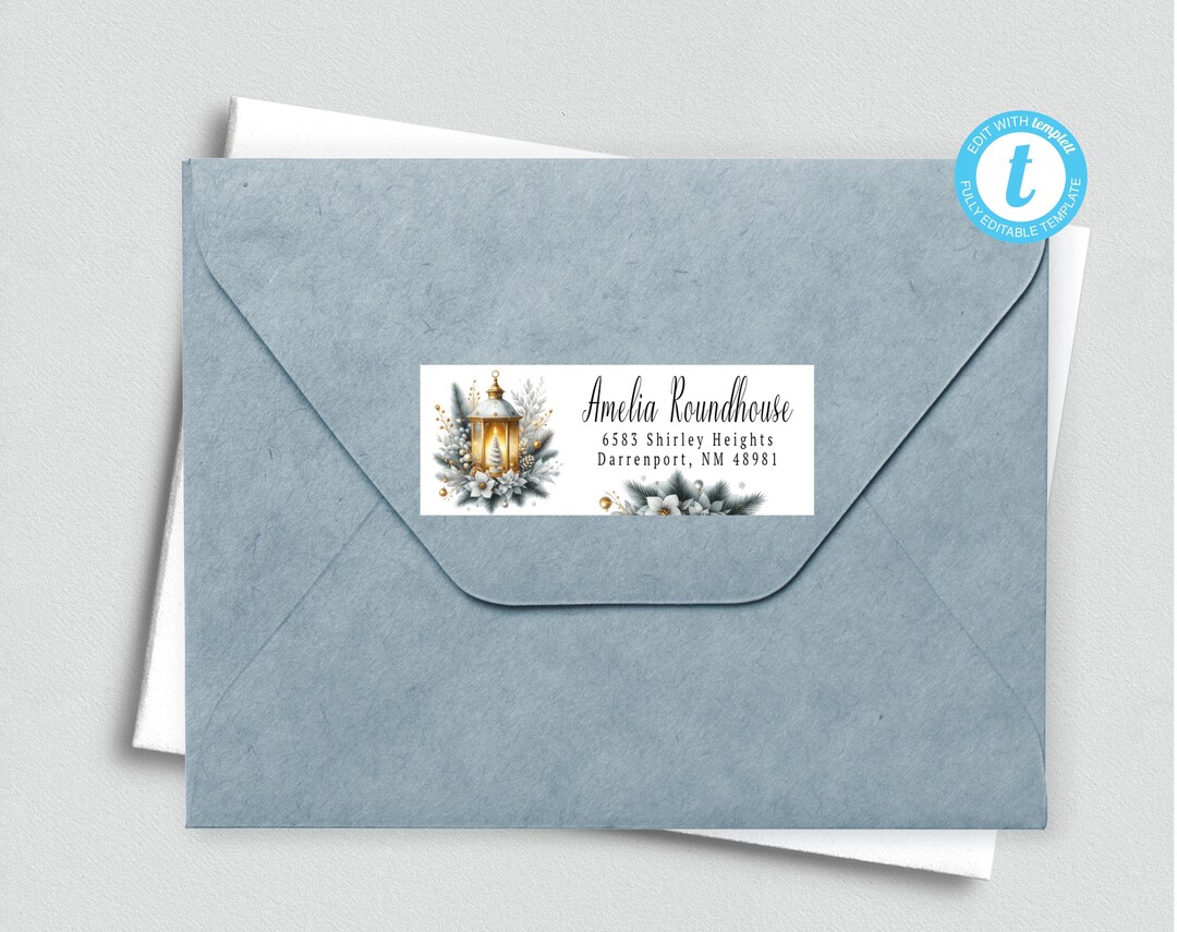 Winter Lamp Printable Mailing-return Address Labels/avery Label 5263