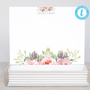 Personalized Printable Editable Flat Single Sided Note Card/5.5x4.25 Templett/Printable Envelope/Editable Note Card/Printable Note Card/K