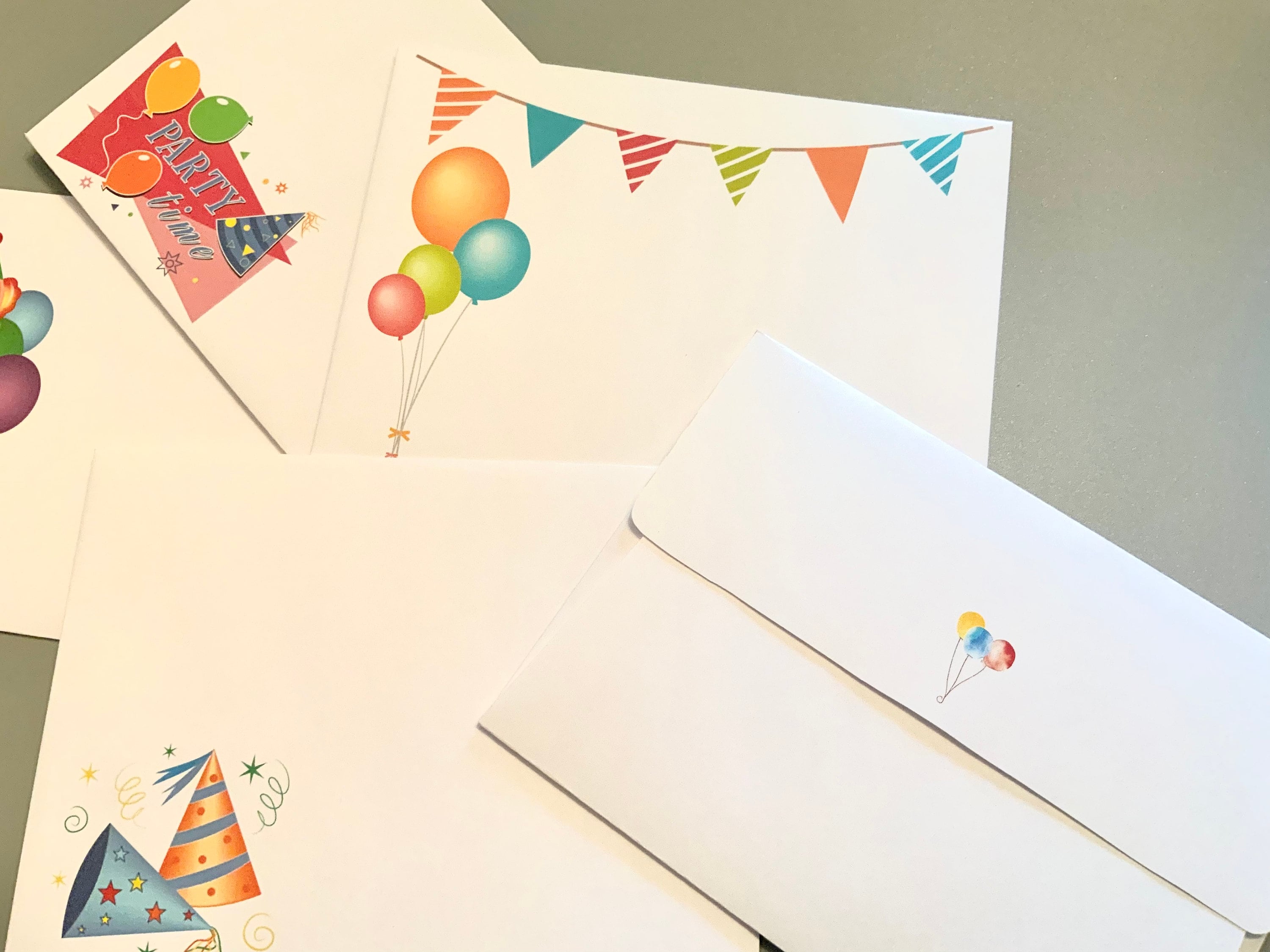 Set of 5 Printable Happy Birthday Envelopes 5x7/printable Envelope ...