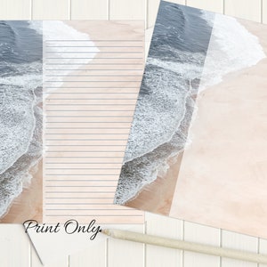 Strand Flucht druckbare Briefpapier 8,5x11 1196/Digitales Notizpapier/druckbare Umschlag/Sofort Download/Druckbare Briefpapier/Digitales Papier