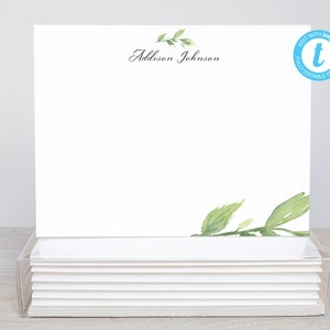 Personalized Printable Editable Flat Single Sided Note Card/5.5x4.25 Templett/Printable Envelope/Editable Note Card/Z
