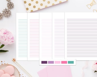Color Palette 05 Printable Stationery 8.5x11 444/Printable Note Paper/Printable Envelope/Printable Stationery/Writing Paper/Note Paper